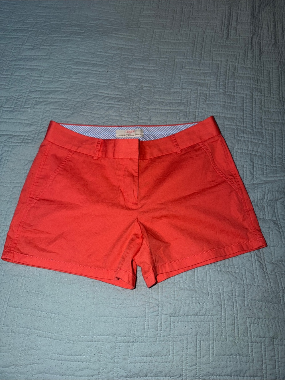 J. Crew Coral-Red Chino Shorts